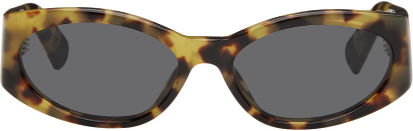 Solbriller Jacquemus Tortoiseshell 'Ovalo' Sunglasses Brun | JAC4C9SUN