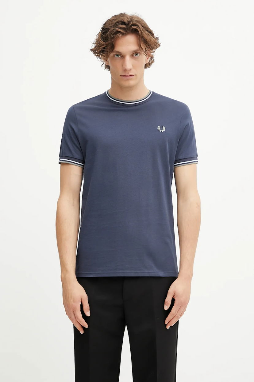 T-shirt Fred Perry Fred Perry Tipped Ringer T-Shirt Mørkeblå | M1588V