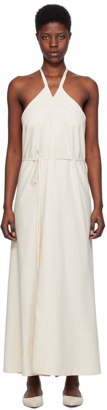 Kjole Baserange Halterneck Maxi Dress Hvid | DRMA-WS-SP24
