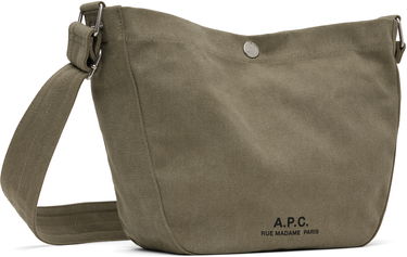 Skuldertaske A.P.C. A.P.C. Journal Small Canvas Crossbody Bag Grøn | PSAJZ-M67010, 1
