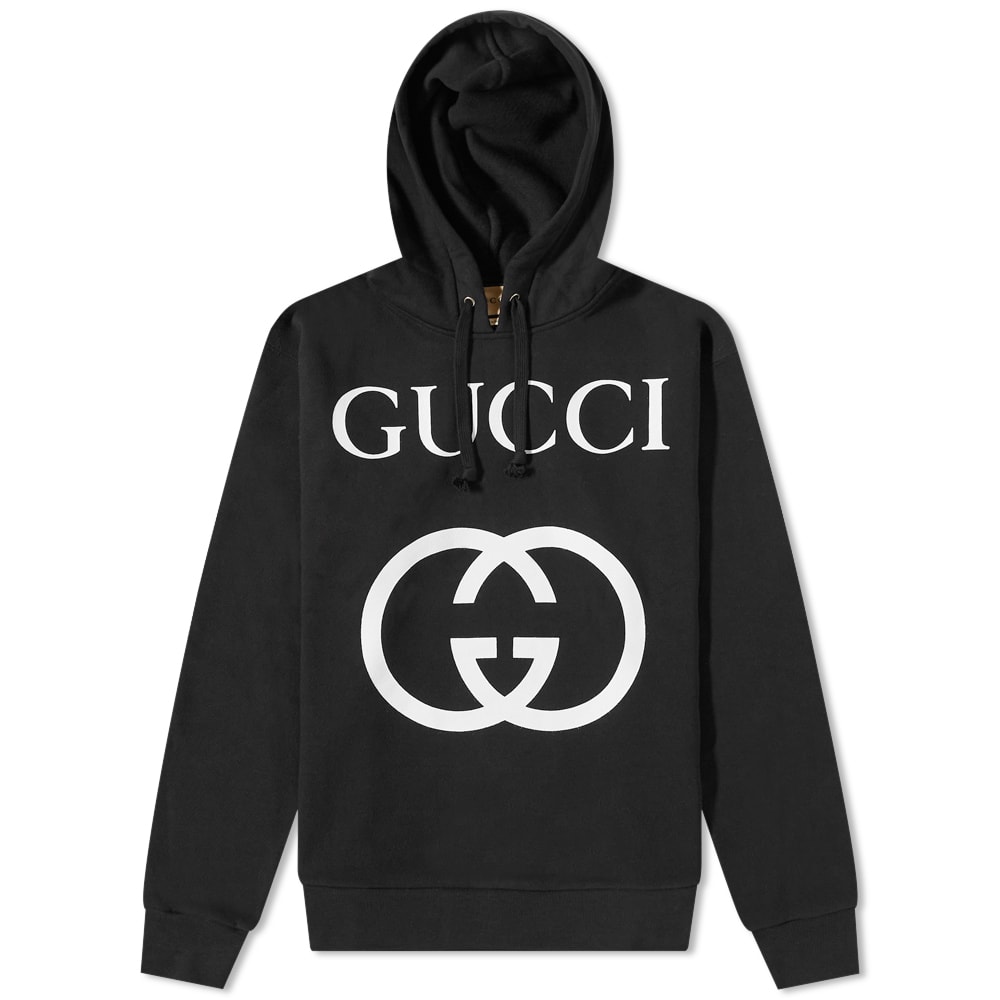 Sweatshirt Gucci Interlocking Gg Hoody Sort | 475374-X3Q25-1289, 0