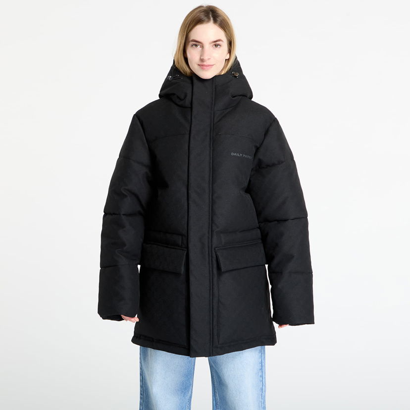 Puffer jakke DAILY PAPER Daily Paper Oba Monogram Puffer Jacket Sort | 2521155