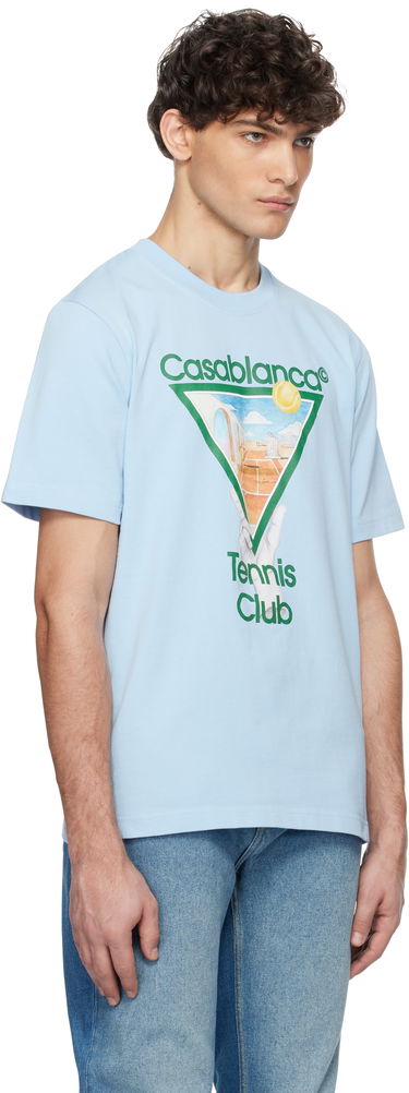T-shirt Casablanca Metaphysical Tennis Icon T-Shirt Blå | U-MPS25-JTS-001-09, 1