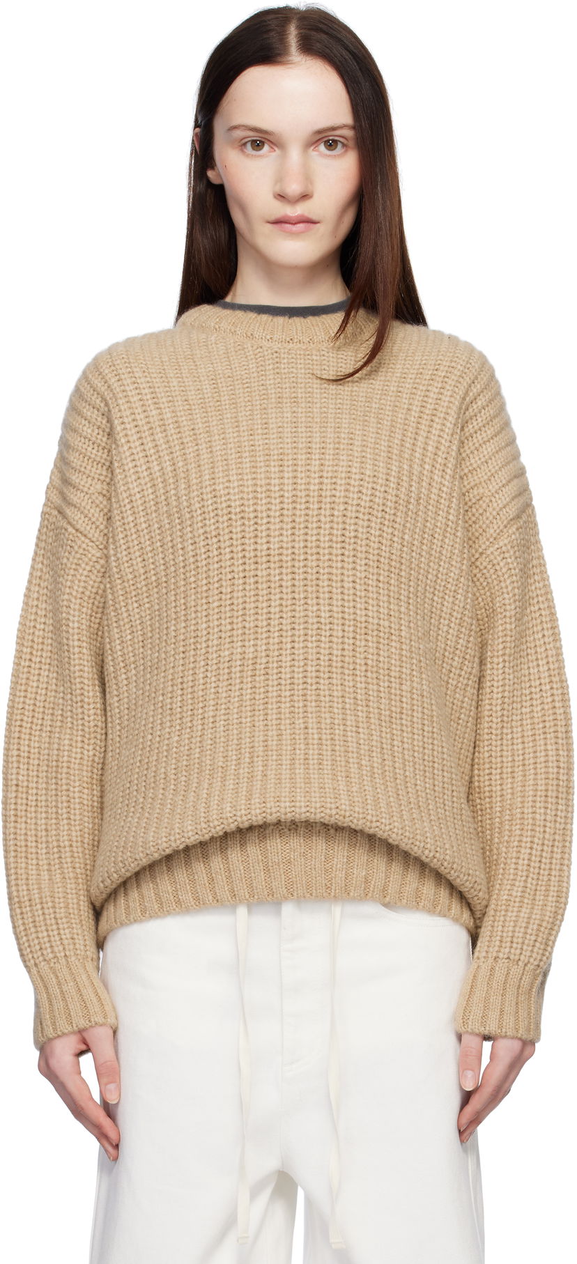 Sweater Anine Bing ANINE BING Sydney Knit Sweater Beige | A-09-0277-220