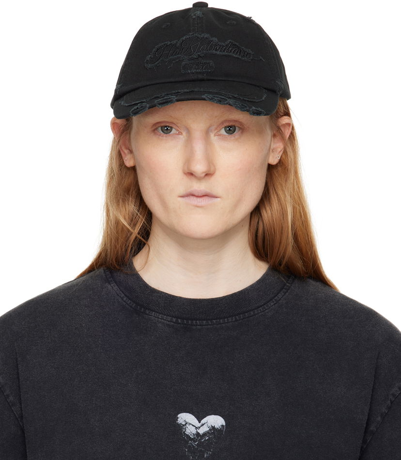 Kasket Han Kjøbenhavn Han Kjobenhavn Distressed Ripped Cap Sort | A-133000
