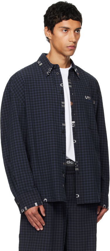 Skjorte Alexander Wang Alexander Wang Boxy Check Shirt Mørkeblå | 6WC3251093, 1
