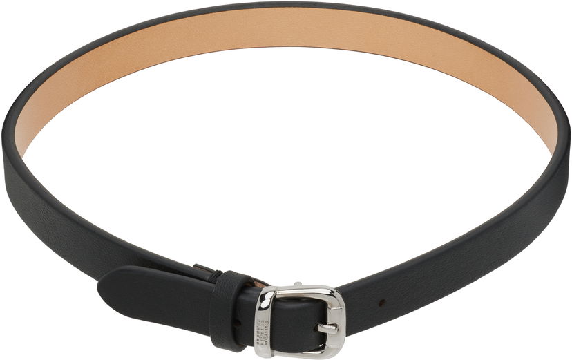 Halskæde Maison Margiela MM6 Maison Margiela Leather Choker Sort | SM6UU0086 P8332