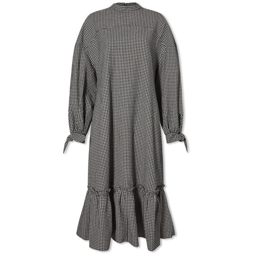 Kjole YMC YMC Rushmore Midi Dress With Long Sleeves Sort | Q1WAI-01