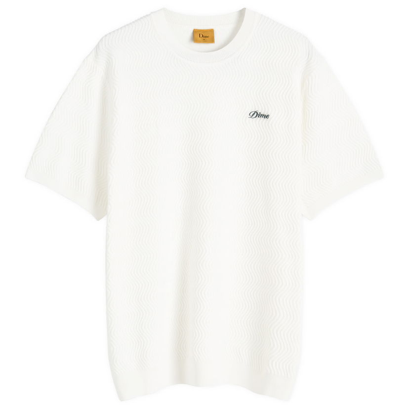 T-shirt Dime Wave Knit T-Shirt Hvid | DIMESU248IVO
