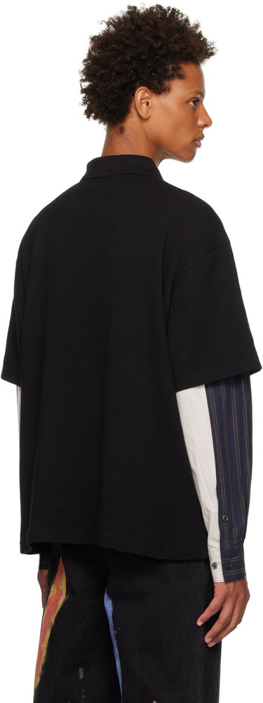 Polo skjorte Feng Chen Wang Feng Chen Wang Paneled Polo Sort | FMF14PL01B, 2