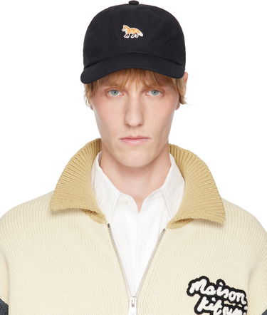 Kasket MAISON KITSUNÉ Maison Kitsuné Baby Fox Baseball Cap Sort | OW06109WB0026, 0