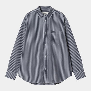 Skjorte Carhartt WIP Carhartt WIP Arvin Long Sleeve Striped Shirt Mørkeblå | I034560_2, 4