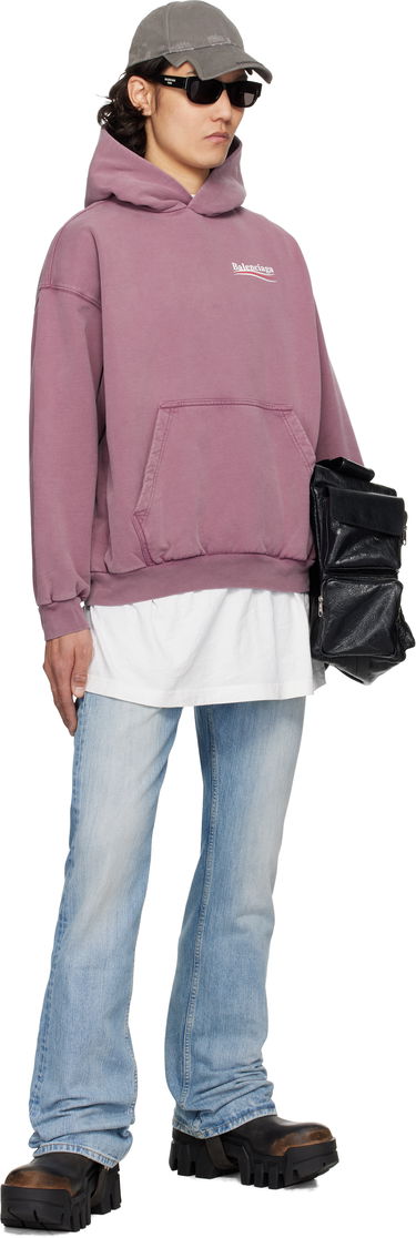 Sweatshirt Balenciaga Balenciaga Campaign Hoodie Lyserød | 767877TQVN6, 3