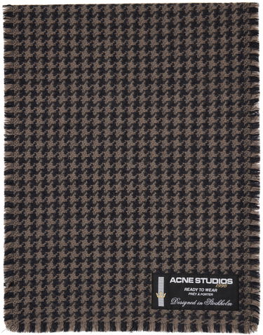 Tørklæde Acne Studios Houndstooth Scarf Grå | CA0264-, 0
