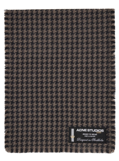 Tørklæde Acne Studios Houndstooth Scarf Grå | CA0264-