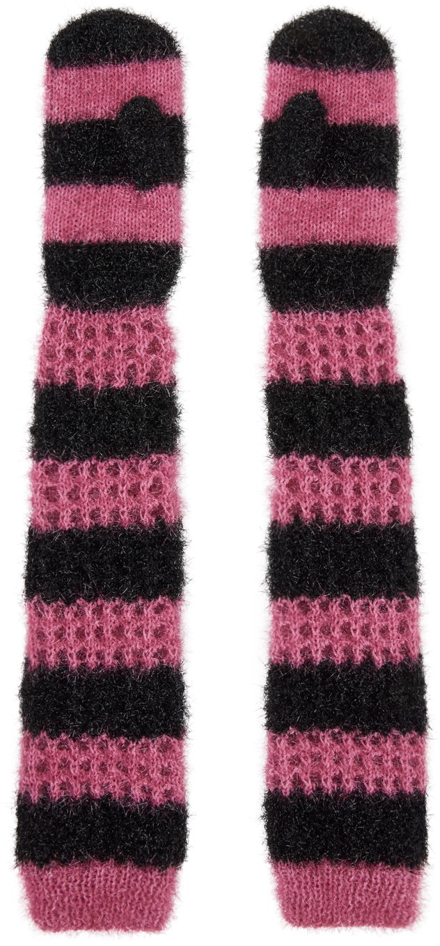 Sokker Chopova Lowena Chopova Lowena Striped Knit Arm Warmers Flerfarvet | 6254, 1
