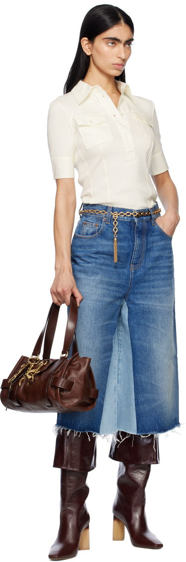 Polo skjorte CHLOÉ Chloé Short-Sleeve Utilitarian Polo Hvid | CH25SJH13182, 4