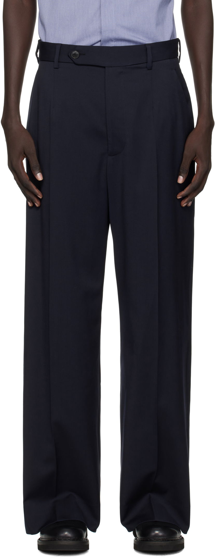 Bukser Vivienne Westwood Vivienne Westwood Humphrey Pleated Trousers Mørkeblå | 2F01001Q-W018V-