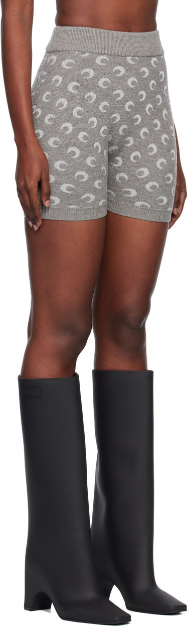 Shorts Marine Serre Marine Serre Moon Jacquard Knit Shorts Grå | WSH013ACKNI0530, 1