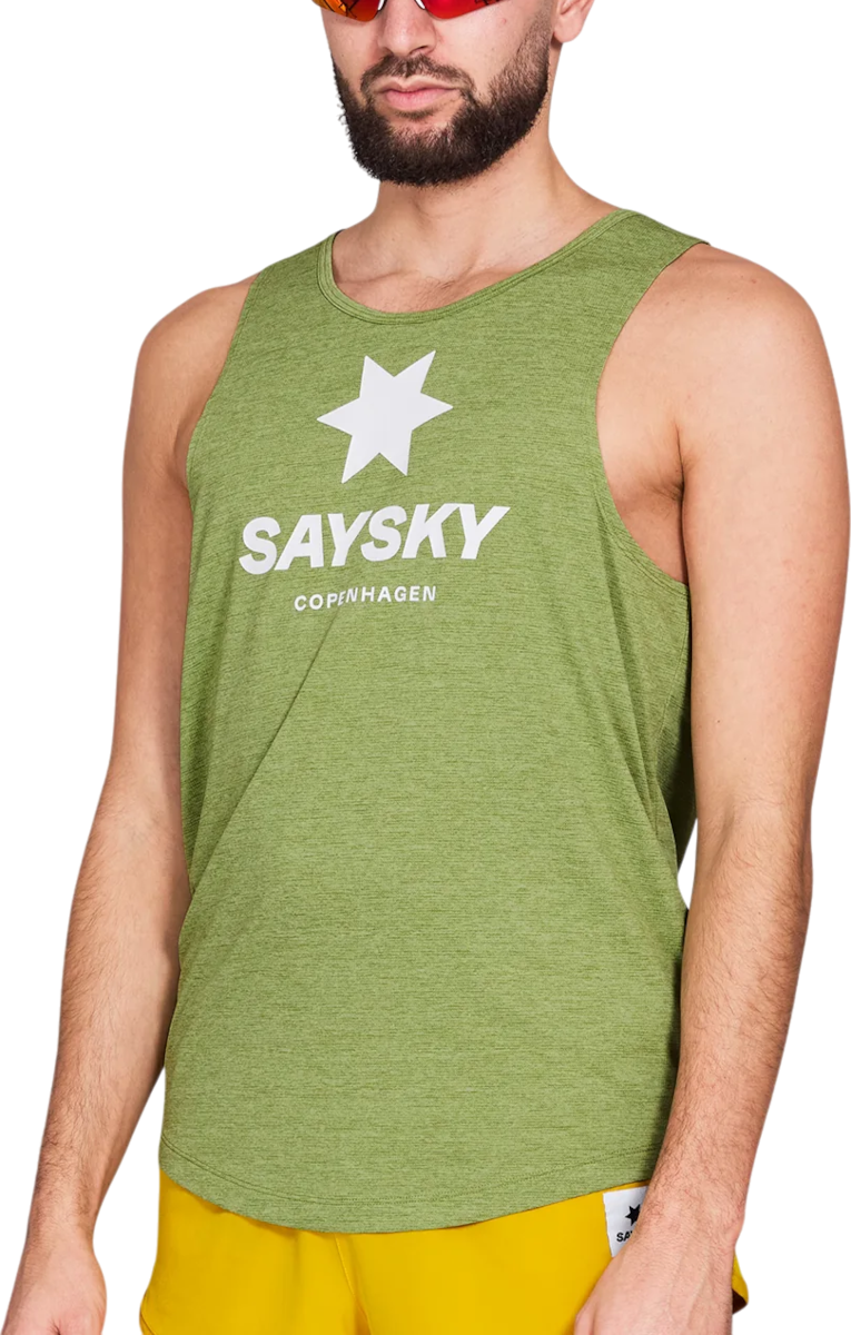 Tanktop Saysky Saysky Logo Combat Pro Singlet Grøn | nmrsi30c3009