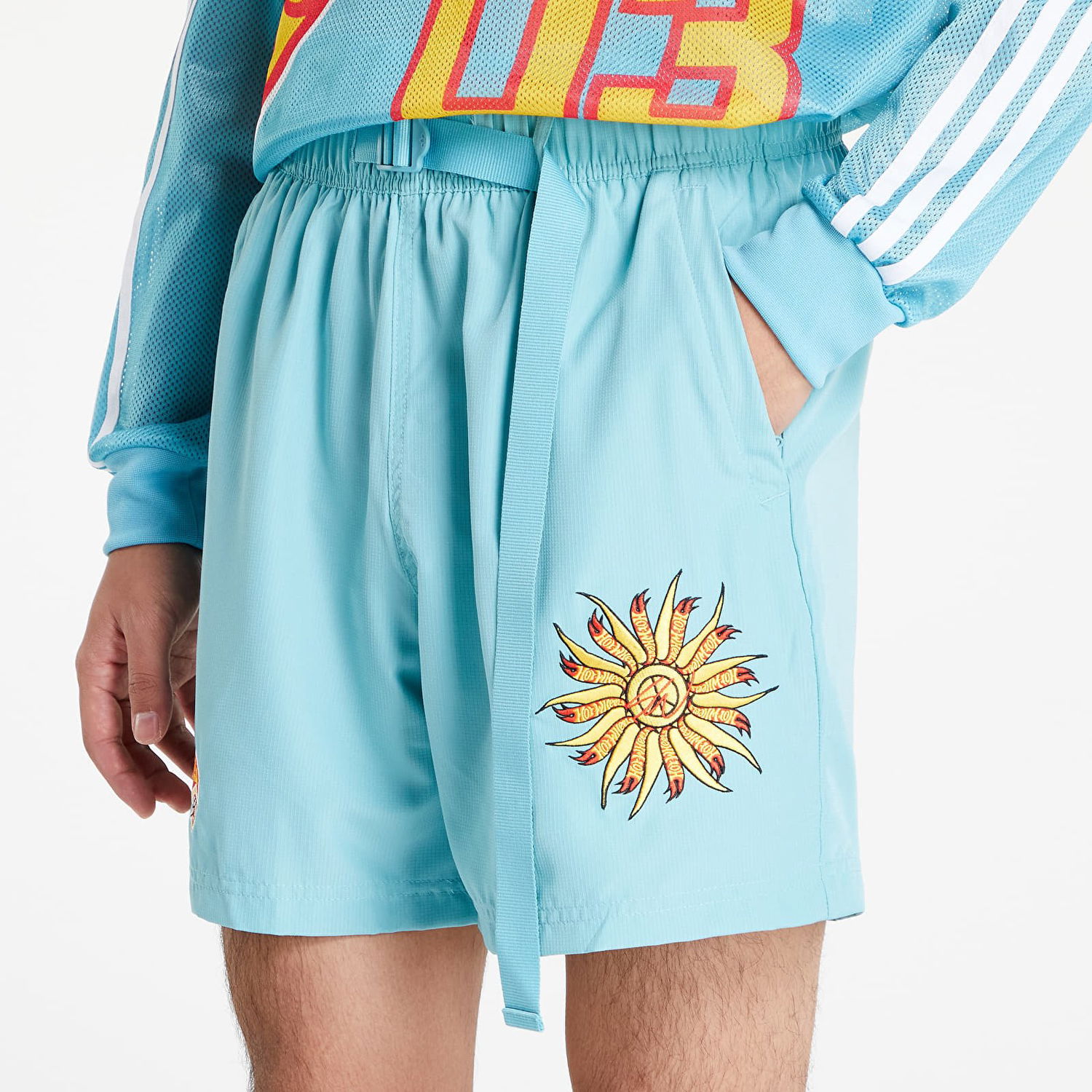 Shorts adidas Originals Sean Wotherpsoon x Hot Wheels Short Turkis | HT6583, 1