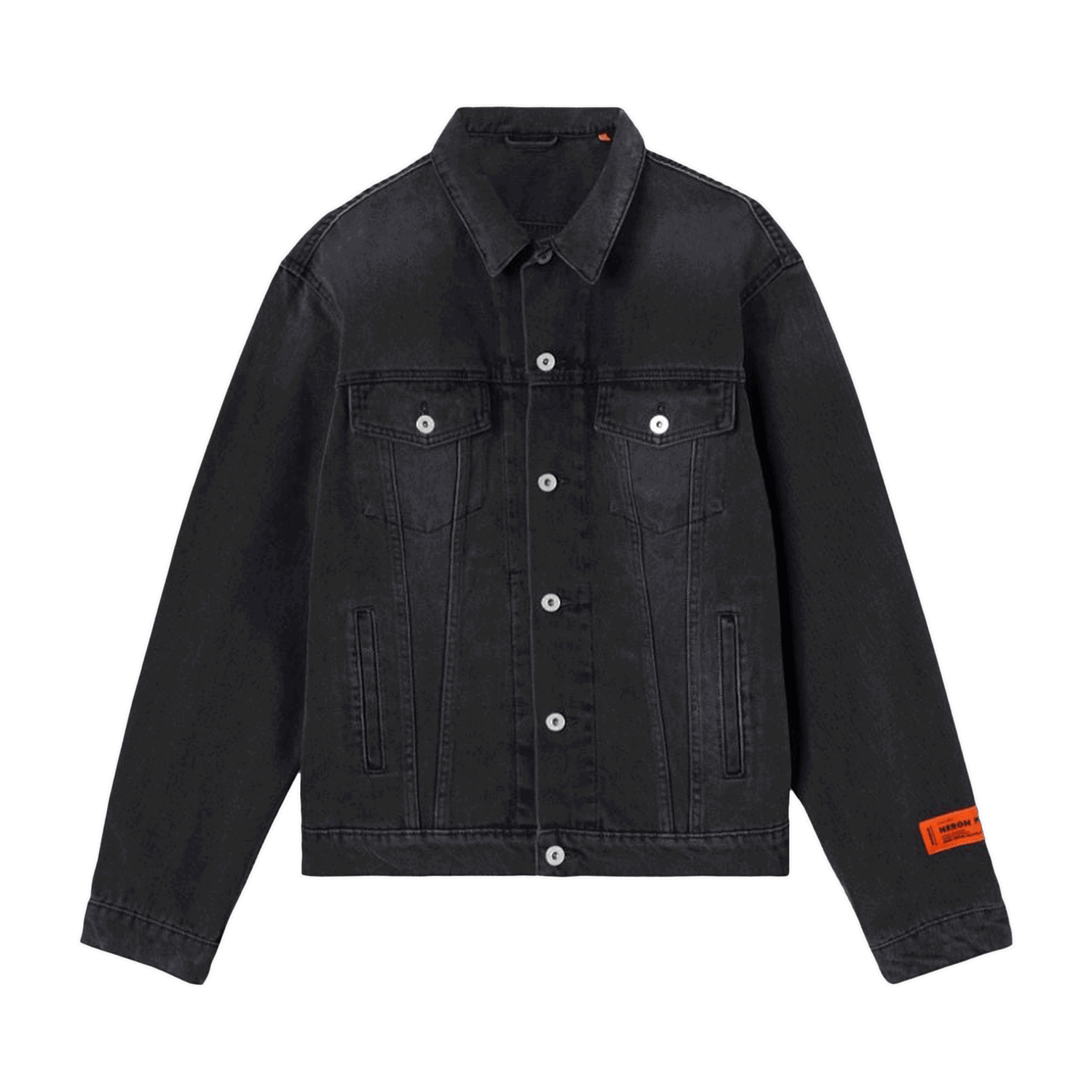 Jakke HERON PRESTON Regular Denim Jacket Sort | HMYE012F22DEN0011000, 0