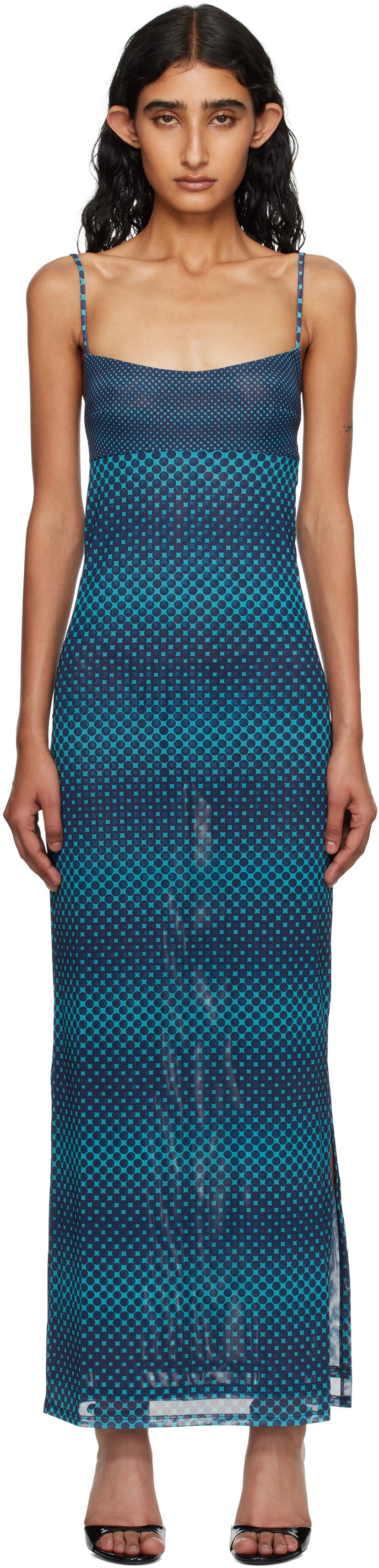 Kjole Miaou Miaou Thais Maxi Dress Blå | 5019PM1WRP