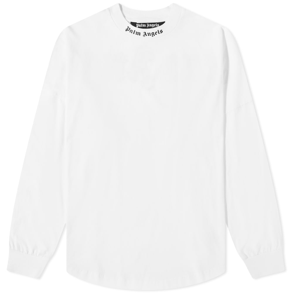 T-shirt Palm Angels Long Sleeve Oversized 3D Logo Tee Hvid | PMAB001C99JER0030132, 0