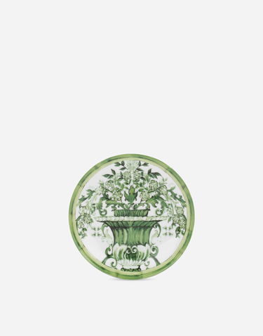 Home decor Dolce & Gabbana Dolce & Gabbana Set of 2 Porcelain Bread Plates with Green Floral Design Grøn | TC0S02TCA88UV019, 2