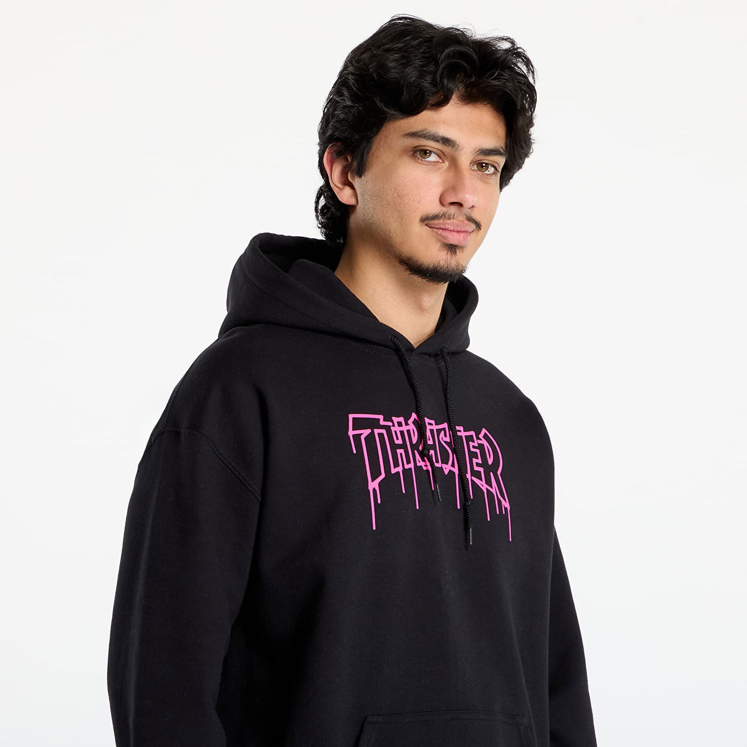 Sweatshirt Thrasher One-liner Hoodie Sort | 145780, 1