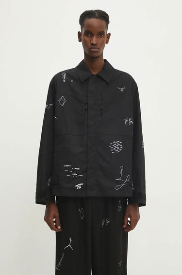 Jakke UNDERCOVER Oversize Jacket with Print Sort | UC2D4212, 0