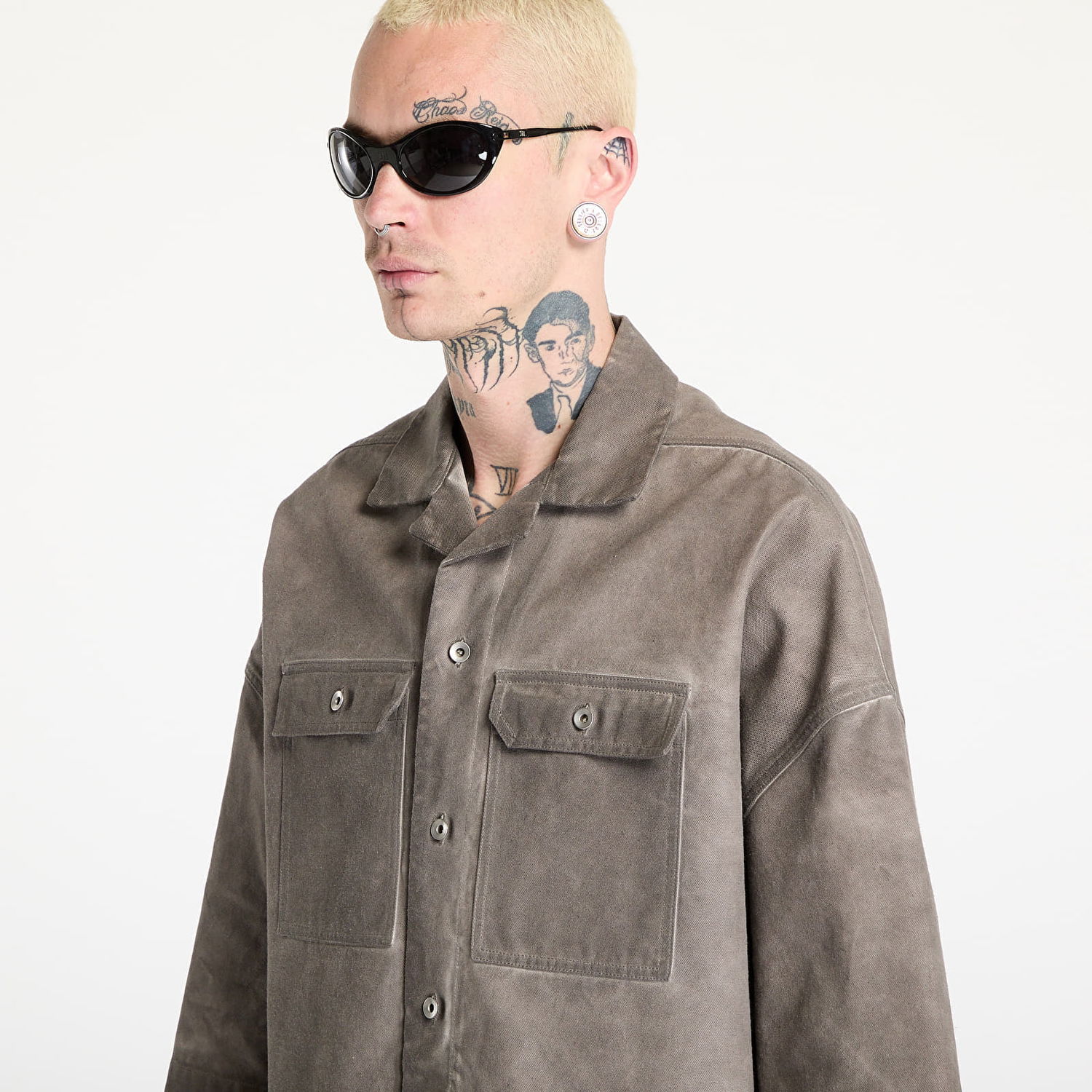 Skjorte Rick Owens Rick Owens DRKSHDW Magnum Tommy Shirt Grå | DU01E3290 CVS 34, 1