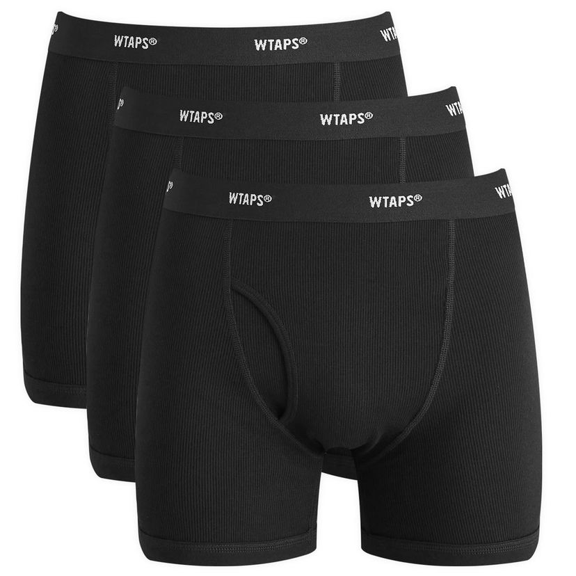 Boksere WTAPS 3-Pack Skivvies Boxer Shorts Sort | 242MYDT-UWM03-BLK