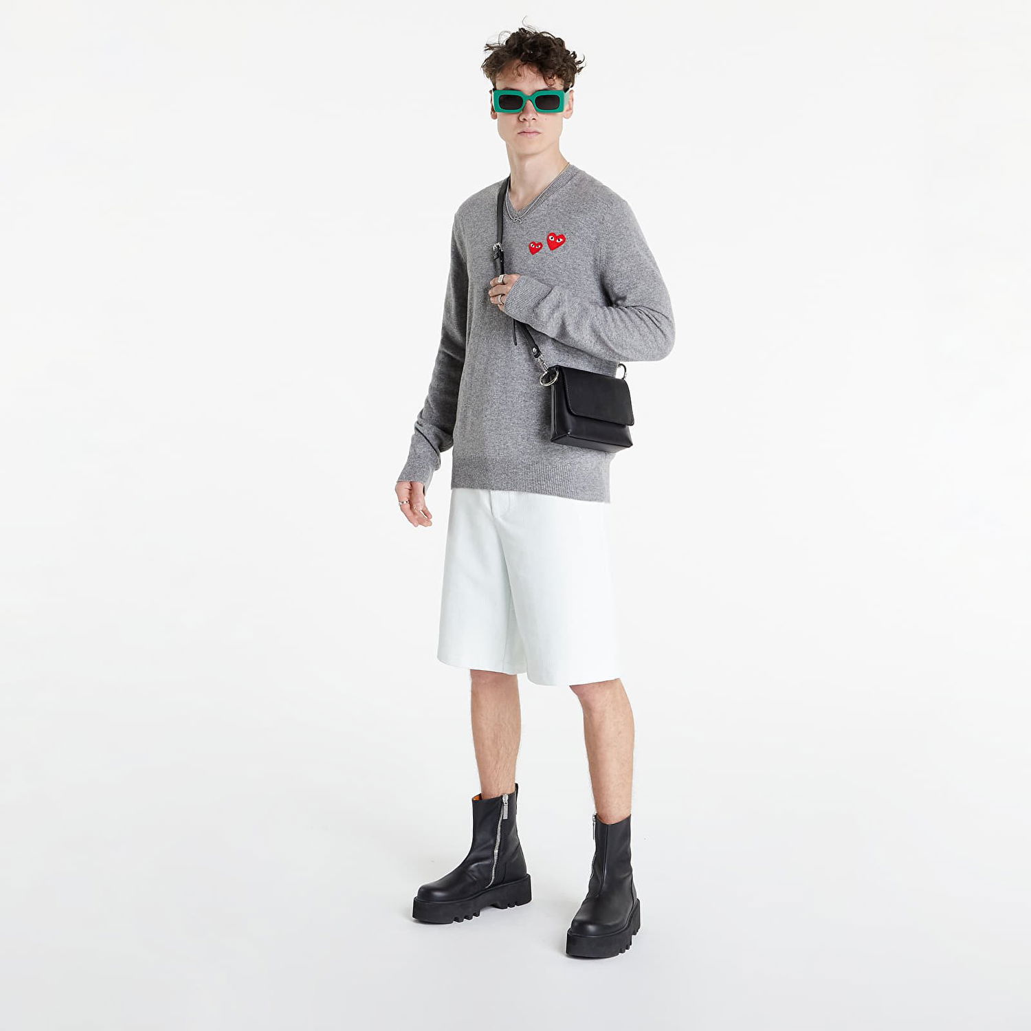 Sweater Comme des Garçons PLAY Crewneck Sweater Grå | AZN070 grey, 0