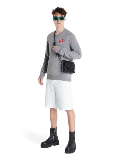 Sweater Comme des Garçons PLAY Crewneck Sweater Grå | AZN070 grey