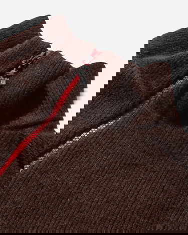 Sweater GR10K Felted Half-Zip Sweater with Drawstring Hem Brun | CGB42200JE26 26, 3