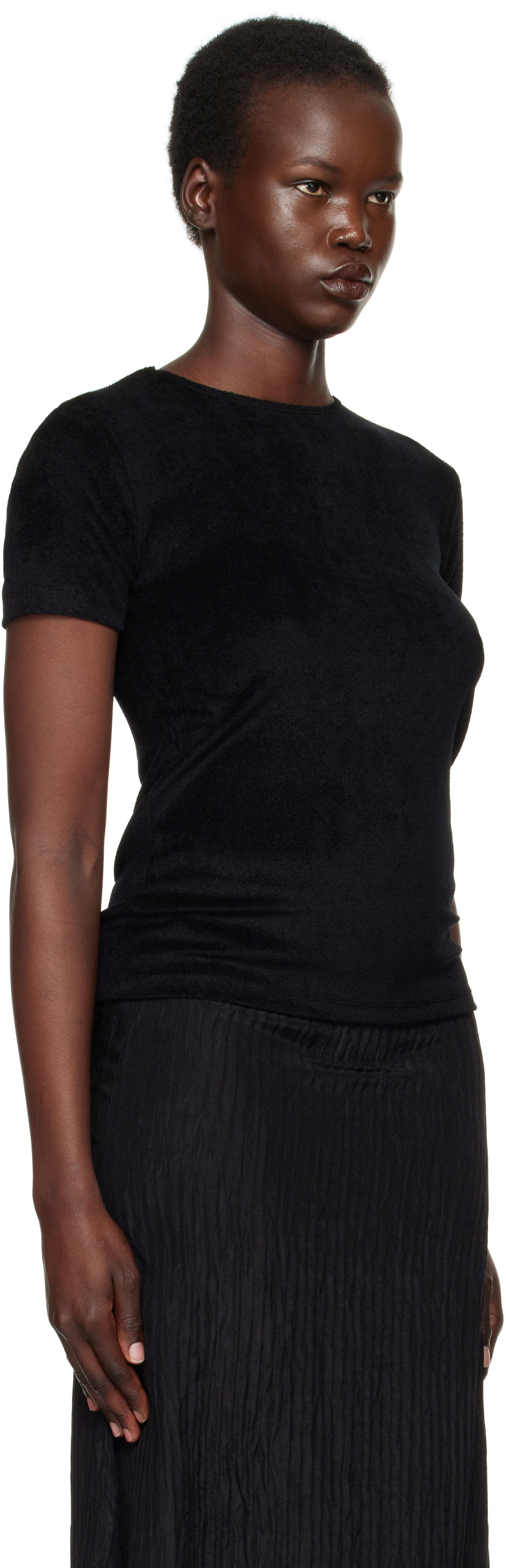 T-shirt Baserange Omo Black T-shirt Sort | TOOT-VE-SP25, 1