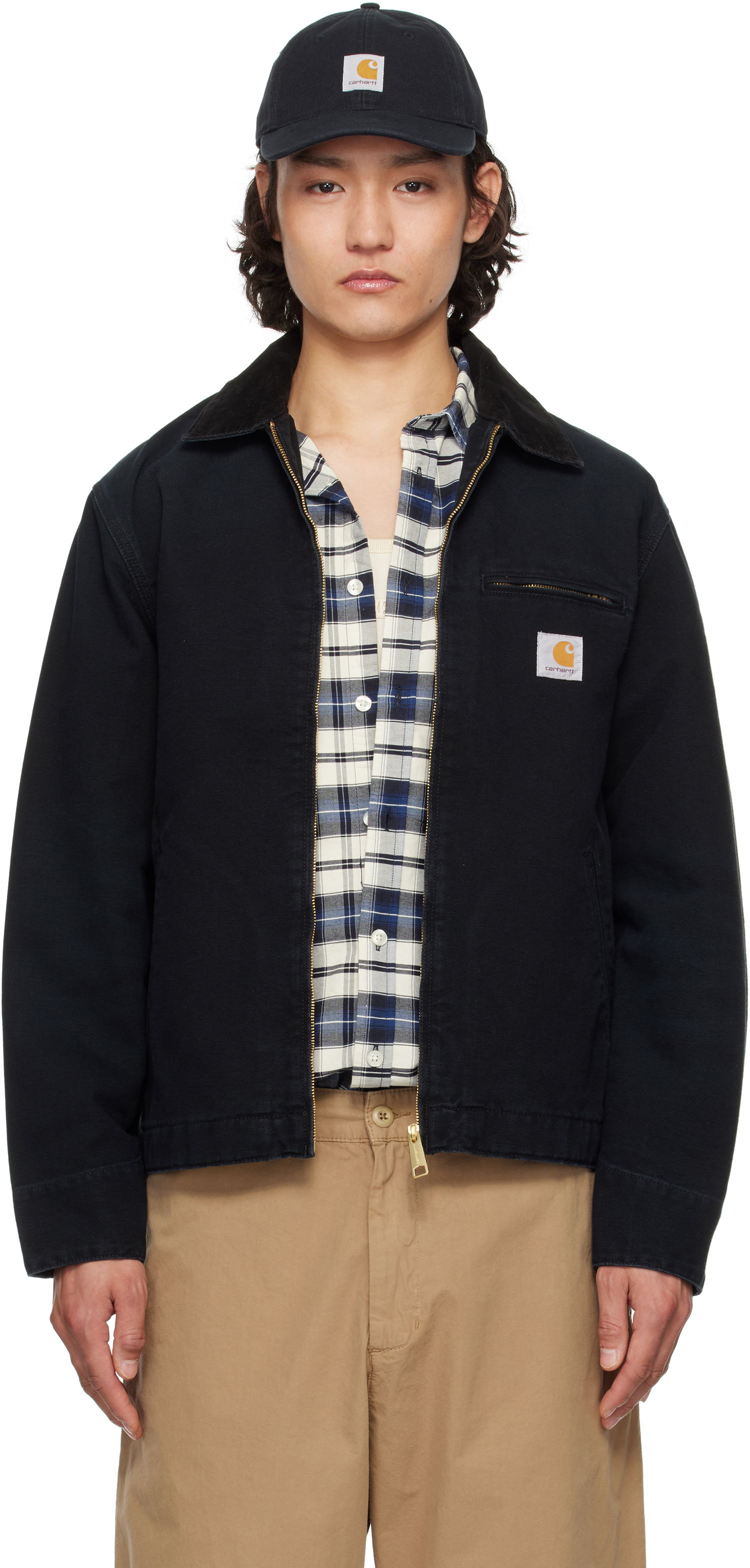 Jakke Carhartt WIP Detroit Zip-Up Jacket Sort | I034819, 0