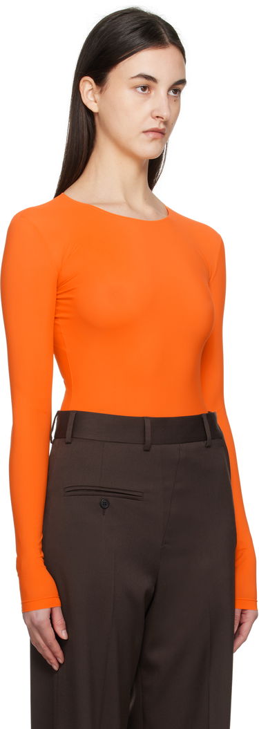 Krop Maison Margiela MM6 Maison Margiela Jersey Long Sleeve Bodysuit Orange | S52NA0068 S20518, 1
