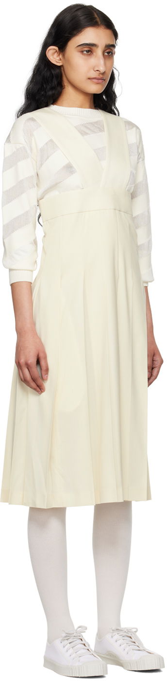 Kjole Comme des Garçons Comme des Garçons Girl Pleated Midi Dress Hvid | NM-A008-051, 1