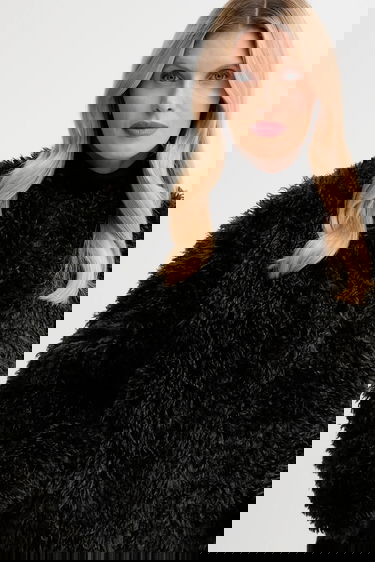 Jakke STAND STUDIO Stand Studio Charlotte Faux Fur Jacket Sort | 66585.9422, 3