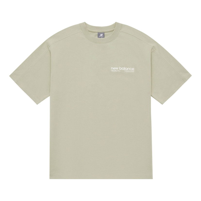 T-shirt New Balance Wordmark Logo T-Shirt Grøn | AMT42301-OVN