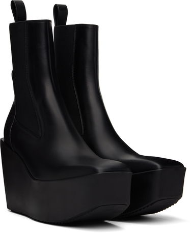 Tøj Rick Owens Rick Owens Hollywood Sliver Platform Beatle Boots Sort | RP01E7851 LOO, 3