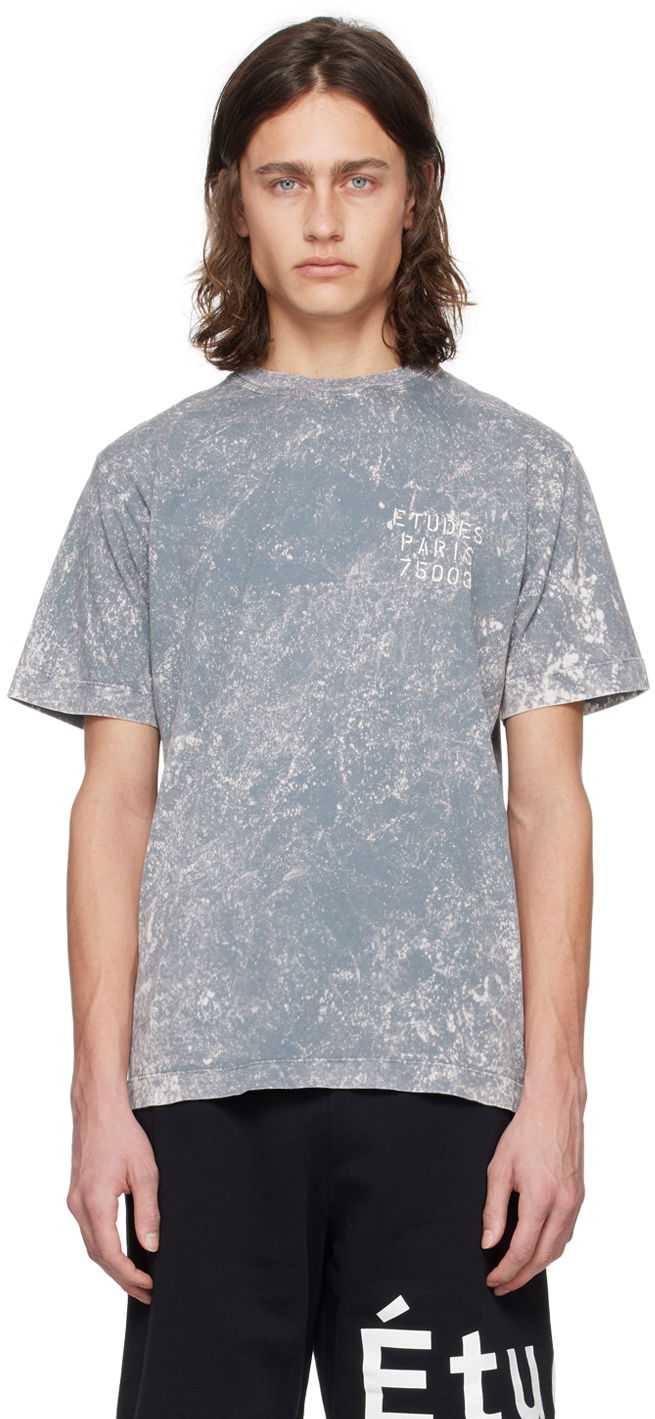 T-shirt Études Wonder Small Stencil T-Shirt Blå | E24MM103A00883