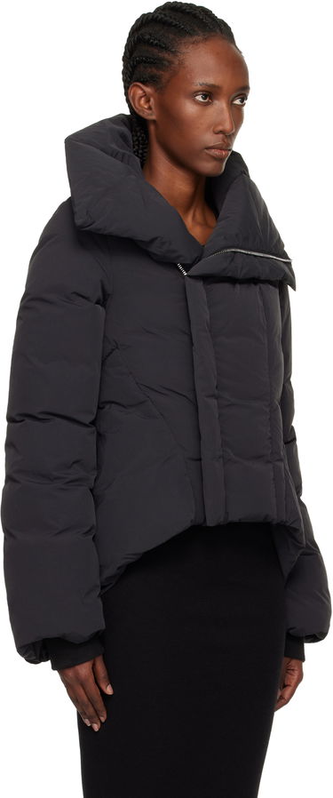 Puffer jakke Rick Owens Rick Owens Concordians Naska Duvet Asymmetric Collar Down Jacket Sort | RP02E4746 MTD1, 1