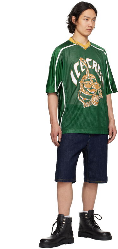 Jersey BBC IceCream ICECREAM Cherry Appliqué Football Jersey Grøn | IC25150, 3