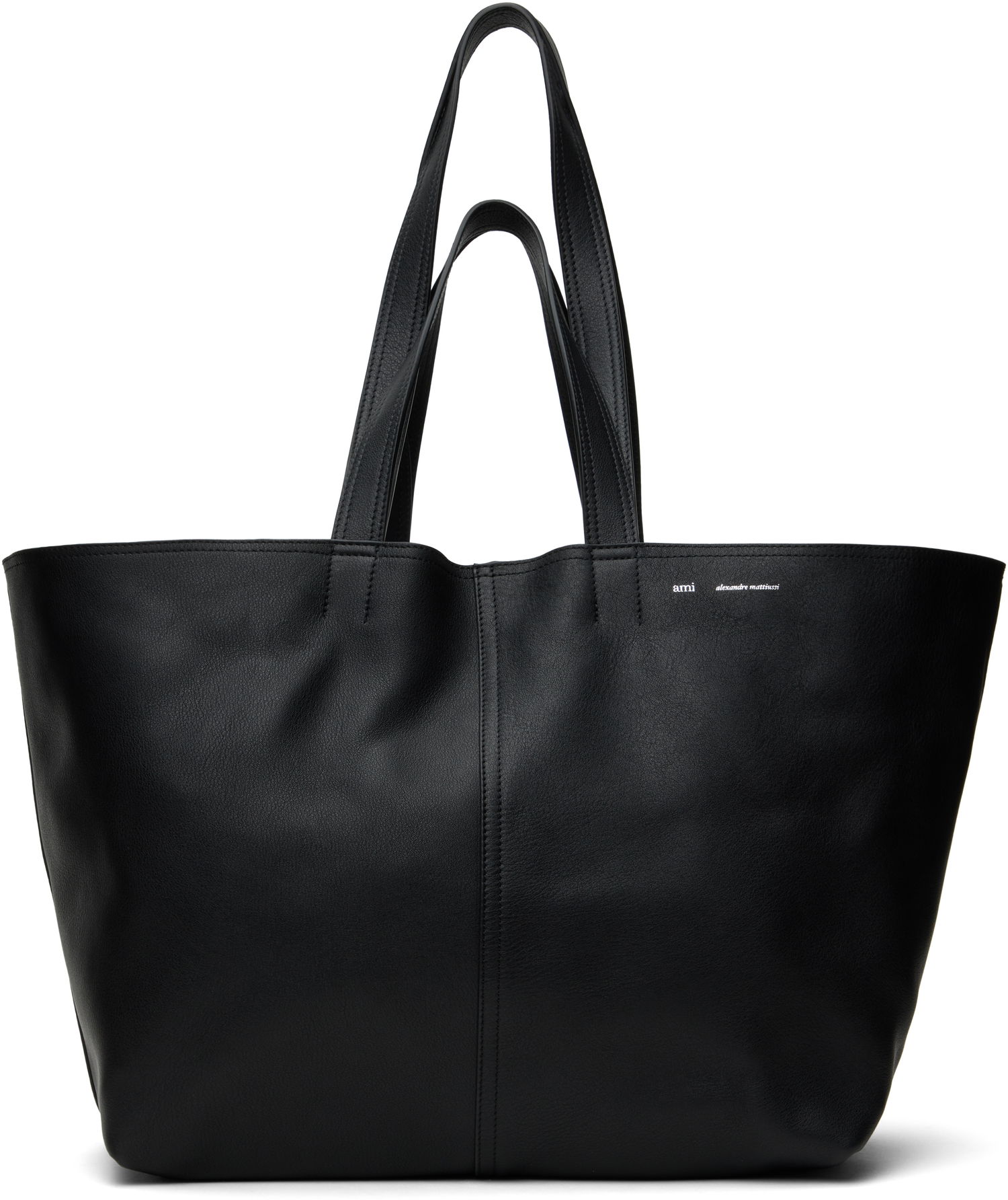 Mulepose AMI AMI Paris Leather Midi Tote Sort | ULL025.AL0090, 0