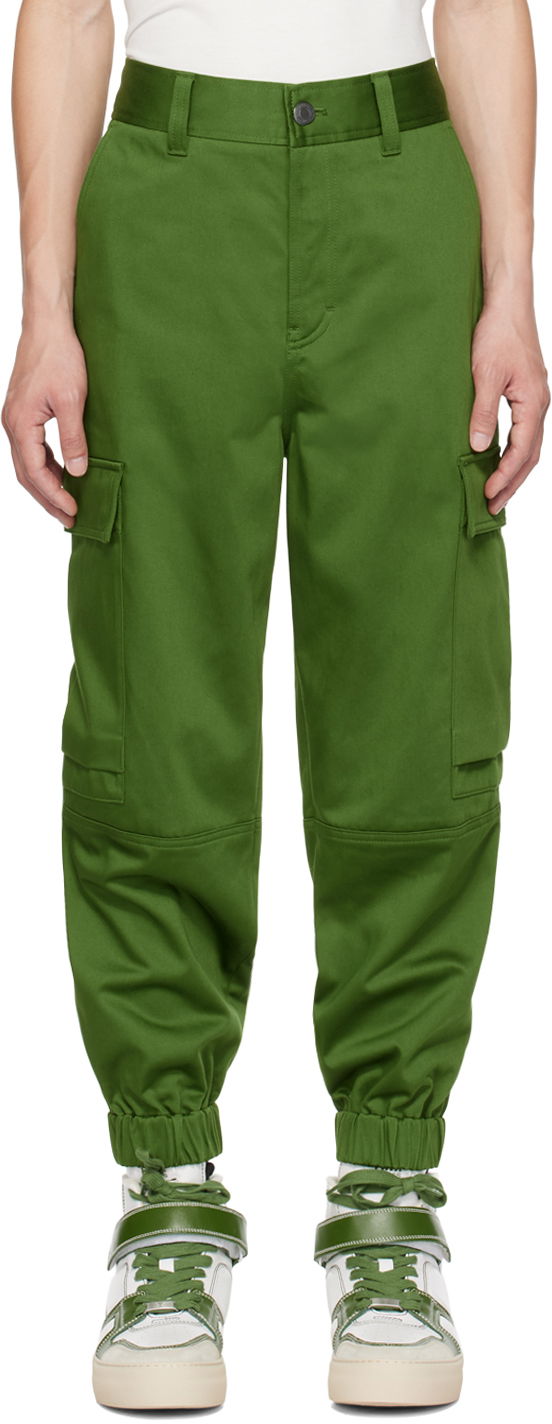 Cargo bukser AMI Cuffs Cargo Pants Grøn | HTR210.CO0009, 0