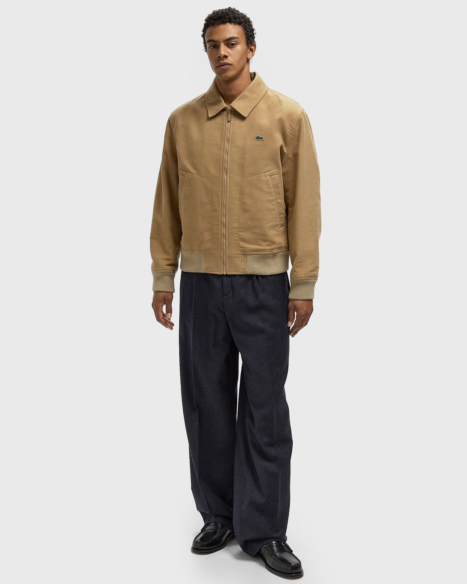 Bomberjakke Lacoste Collared Full-Zip Bomber Jacket Beige | BH5147-02S, 1