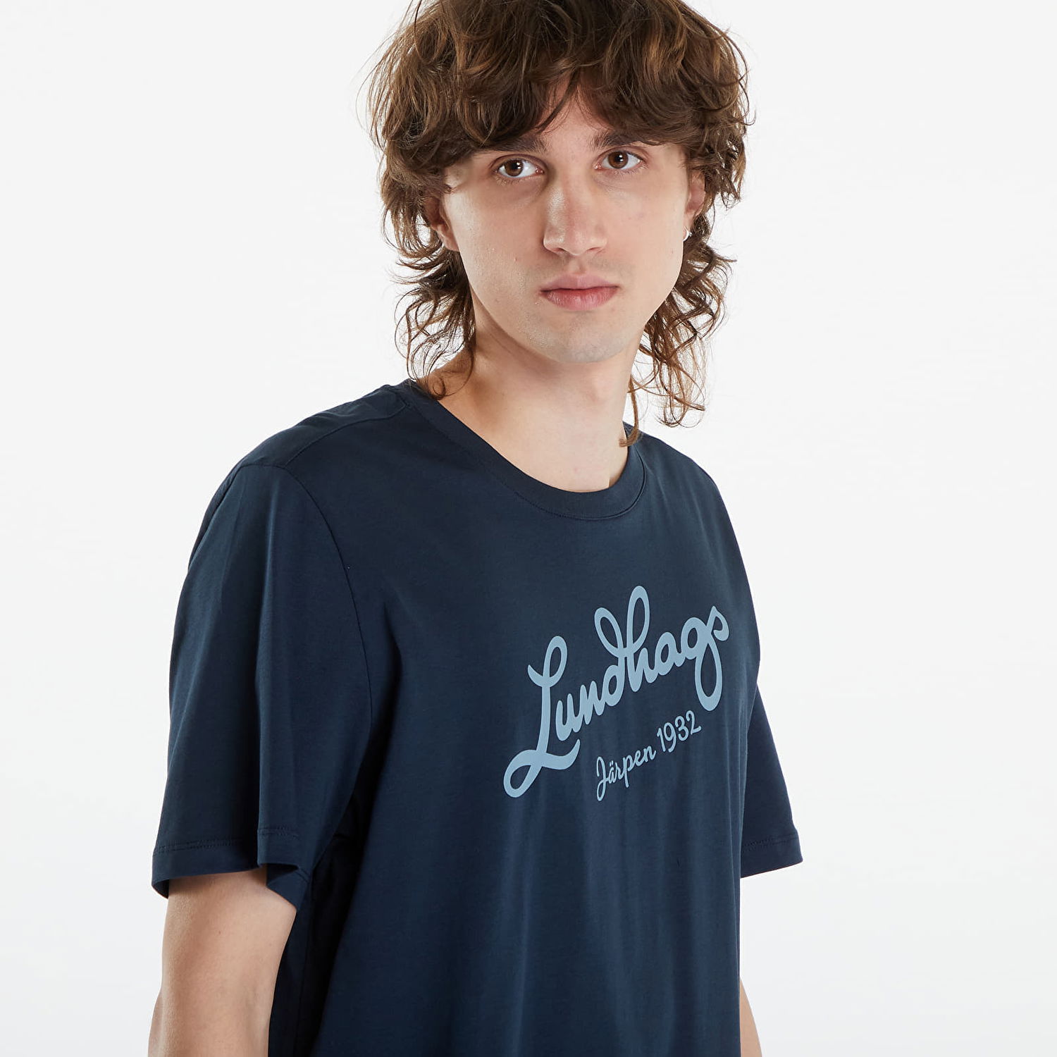 T-shirt Lundhags Lundhags Järpen Logo T-Shirt Mørkeblå | 44317-24-75350, 1